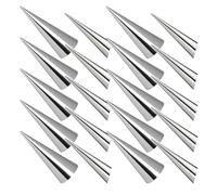 SHINEOFI 20 Pièces Moules à Croissants Coniques en Acier Inoxydable, Tubes Métalliques pour Viennoiseries, Moules à Cornet de Crème Pâtissière, Outils de Cuisson pour Pâtisserie à Domicile