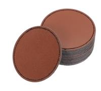 SHINEOFI 20 Pièces Patchs Ronds Vierges en PU Marron, Thermocollants, | Souples et Cousus, Surface Lisse, pour Vêtements et Paquet, Bricolage et Réparations, Lot Décoratif