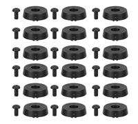 SHINEOFI 20 Pièces Pieds Antichoc pour Boîtier Pc, Trou 10mm, Noir | Patins Plastiques Antidérapants, du Bruit, Support Stable, Sols Durs et Tapis
