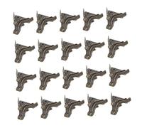 SHINEOFI 20 Pièces Pieds de Base de Cas Pieds pour Meubles décor de l'armoire Ancien Pied de Meuble Bois décoration Coins de Caisse en Bois Coins de l'étui de Protection Alliage de Zinc