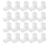 SHINEOFI 20 Pièces Protection D’Angle Transparente pour Aquarium sans | Protection Complète des Bords, Flexibilité Adaptée au Panneau, Usage pour Cuve en Verre