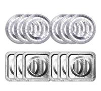 SHINEOFI 20 Pièces Tapis de Protection pour Cuisinière à Gaz de Aluminium Couvre Brûleurs Résistants Chaleur Protégez Vos Brûleurs Éclaboussures et Huile