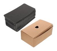 SHINEOFI 200 Pièces Cartes Noires Vierges Mini Cartes de Visite sans Lignes Papier Cartonné DIY pour Révisions Étiquettes Événementielles Notes Portables et Scrapbooking