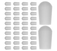SHINEOFI 200 Pièces Embouts de Cintres PVC Blanc, Protège-cintre | Embrasses de Rideaux, Crochets Suspendre, Installation Facile, Protection Solide pour Cintres Pliables