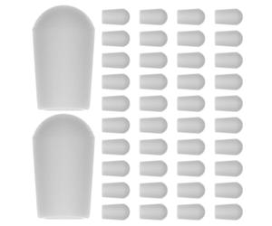 SHINEOFI 200 Pièces Embouts de Cintres PVC Blanc, Protège-cintre | Embrasses de Rideaux, Crochets Suspendre, Installation Facile, Protection Solide pour Cintres Pliables