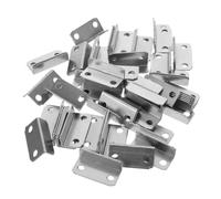 SHINEOFI 200 Pièces Gâche de Serrure de Tiroir Inclinée, Plaque | Pièce de Rechange pour Armoire et Mobilier, Fermeture Sûre, Installation Rapide, Finition Argenté