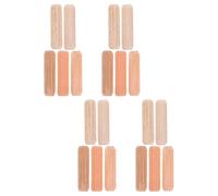 SHINEOFI 200 Pièces Goupilles en Bois Khaki M8x30mm pour Renforcement D'assemblage, Faciles à Installer, Surface Polie sans Éclats, Embouts Chanfreinés pour Projets de Bricolage