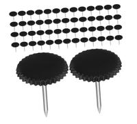 SHINEOFI 200 pièces Lot de Punaises Noires Plastique pour Tableau Liège Design Engrenage Plat Épingles Murales Fiables pour Affiches Photos et Cartes Maintien Sécurisé sans Abîmer Liège