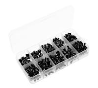 SHINEOFI 200 Pièces Micro-Micro- Bouton Poussoir composant electronique Switch électronique Bouton Compact kit de commutateur Tactile kit d' Tactile Alliage Black