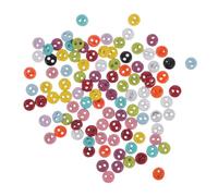 SHINEOFI 200 Pièces Mini boutons en alliage déco universal round alloy buttons White