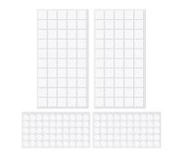 SHINEOFI 200Pièces Autocollants Double Face Transparents Points Adhésifs Ronds de Carrés de Mastic Amovible pour Bricolage Décoration de Ballons et