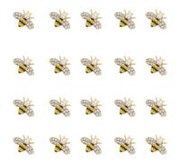 SHINEOFI 20pcs Décorations pour Ongles en Alliage de Zinc 3d Abeille Manucure DIY Sécurisé pour Célébration Nouvel An