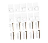 SHINEOFI 20pièces Clips De Fixation Verre Transparent avec Vis pour Meubles Installation Sécurité pour Armoires Miroir Salle De Bain Vitrines