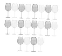 SHINEOFI 20pièces Miniature Goblets Verres Décoratifs pour Maison De Poupée Accessoires Miniature Flûtes à Cocktail pour Décoration