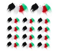 SHINEOFI 24 Ensembles Barbes de Lutin Précoupées avec Boules Bois pour Nez Accessoires de Création de Lutins DIY pour Halloween Noël et Pâques Matériaux Légers et Sécurisés pour Activités