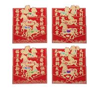 SHINEOFI 24 Pièces Enveloppes rouges Année du Cheval papier raffiné format pratique pour porte-monnaie paquets porte-voix pour Festival du Printemps et Nouvel An Lunaire