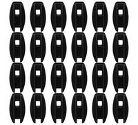 SHINEOFI 24 Pièces Isolateurs Fixation pour Clôture en Électrique Plastique Noir la Isolation Électrique Maximale pour Fil 14mm, Adaptés Gestion de Pâturage et Applications Agricoles
