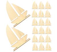 SHINEOFI 24 Pièces Kit de Bricolage Voilage en Bois Surface Vierge Beige Outils Spéciaux pour Peinture Uniforme, pour Décoration Maison et Classes D'art