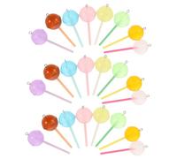 SHINEOFI 24 Pièces Lollipops Charms Candy Pendants Glow In The Dark DIY Jewelry Accessories For Women Earrings Keychain Craft
