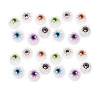 SHINEOFI 24 Pièces Oeil Halloween Creux Boule Cristallinimée Résistantes et Réutilisables Accessoires Décoratifs pour Fête et Farces