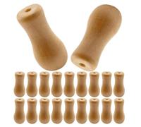 SHINEOFI 24 Pièces Pompons en Corde de Bois pour Stores et Rideaux, Accessoires en Bois Stabilité Renforcée et Installation Facile, pour Décoration de Salon