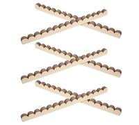 SHINEOFI 24 Pièces Scalloped Wood Trim Unfinished Decorative Edging For Cabinet Door Frame Wall Shelf DIY Solid Wood Border Strips For Home Decor