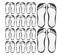 SHINEOFI 25 Paires Couvre-pieds Jetables Autocollants pour Bronzage Spray, Protections Adhésives Hygiéniques en Carton Blanc, pour Usage Quotidien et Salon