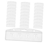 SHINEOFI 25 Pièces Porte-badge Transparent Horizontal Rigide Plastique Protecteur de Carte Identité Passe-partout pour Bureau Événements et Cartes de Crédit