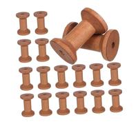 SHINEOFI 25 Pièces Supports Bois Naturel Vides pour Fil Cordon et Broderie Supports Bois pour Organisation de Fil et Projets DIY Artisanaux (50X35MM, 25 pcs)