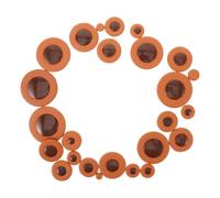 SHINEOFI 25 Pièces Tampons pour Saxophone Alto en Cuir, Kit de Réparation | Fuites D’air, Stabilité Sonore, pour Musiciens et Éducateurs, Entretien Scolaire