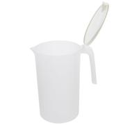 SHINEOFI 2500ml Pichet Couvercle Plastique et Poignée en avec Eau | Blanc, Ouverture Large et Fermeture Facile, Usage Fêtes et Pique-niques, Format Pratique 2500ml