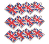 SHINEOFI 25pièces Drapeau Britannique Mini-breloques Pendentifs Métal Décorations Suspendues Accessoires Bijoux pour Pendaison de Crémaillère