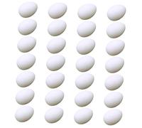 SHINEOFI 28 pièces Lot de Œufs Pigeons Factices Plastique Solides pour Nid et Élevage Imitation Réaliste pour DIY et Domestication