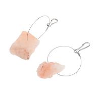 SHINEOFI 2ensembles Bloc de Sel à Lécher pour Animaux Jouet à Mâcher Minéral Suspendu avec Crochet pour Petits Animaux Lapins Hamsters Accessoire à Mâcher