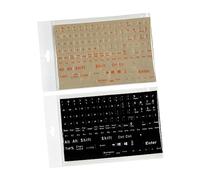 SHINEOFI 2feuilles Clavier Autocollants Lettres pour Ordinateur Portable De Stickers pour Clavier Anglais Remplacement Facile pour Touches Usées