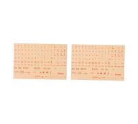 SHINEOFI 2feuilles Clavier Autocollants pour Ordinateur Portable Cahier Lettres Nettes Et Résistantes à Usure Couvre Clavier Complet Anglais