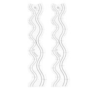 SHINEOFI 2pcs Règles de Couture Ondulées en Acrylique Transparent pour Projets de Quilting Diy, Modèles Courbes Multifonctionnels Visibilité Claire pour Machine à Coudre