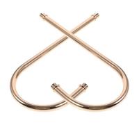 SHINEOFI 2pcs Tubes de Lampe Filetés Coudés en Fer Or pour Lampes Murales et Lustres, Distribution de Lumière Optimale, Design Compact Élégant pour Couloirs