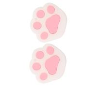 SHINEOFI 2pièces Cache Clé Silicone Forme De Patte De Chat Identifiant De Clés Mignon Accessoire Pour Étudiants De Maison Couleur Blanche