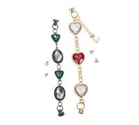 SHINEOFI 2Pièces Gemstone Phone Case Strap Chain DIY Finger Holder Pendant For Mobile Devices Exquisite Design Durable Craftsmanship