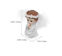 SHINEOFI 2pièces Statuette Ange Ornement De Ange Décoratif Figurine Prière Décoration Commémorative Sculpture Mignon