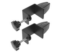 SHINEOFI 2pièces Support De Cloison De Bureau Ajustable Aluminium Noir Clip De Séparation Amovible pour Et Intimité Au Travail
