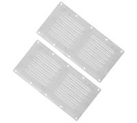 SHINEOFI 2pièces Ventilation Élégante Acier Inoxydable Rectangulaire Po Double Rangée de Fentes pour Armoire Cuisine Salle de Bains Chauffage et Climatisation Protection Anti-vents