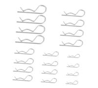 SHINEOFI 3 Ensembles Épingle De Sûreté Goupille Fendue Robuste Clips En Forme De R Printemps Acier Épingle À Cheveux R Clip Goupille De Fixation Zingage Environnemental 20 Pièces * 3