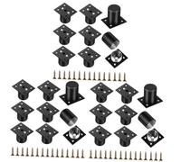 SHINEOFI 3 Ensembles Mobilier Réglables Aluminium Alloy Lot de Riser pour Canapé Hauteur Ajustable pour Éviter Les Rayures Dégâts Au Sol 8 Pièces * 3