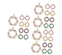 SHINEOFI 3 Ensembles Pendentif Œil De Cheval Bijoux Perles Strass Colliers En Or Chaînes Lettres De L'Alphabet Perles Pendentifs Bracelets Bagues En 10 pièces * 3