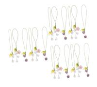 SHINEOFI 3 Ensembles Porte Clés Fleur De Tulipe De Dragonne Pour Téléphone Portable Décoration Colorée Pour Smartphones Accessoire Pratique Et Élégant 6 Pièces * 3