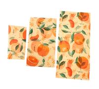 SHINEOFI 3 Feuilles Beeswax Food Wraps Cire Abeille Alimentaire Réutilisable Film Alimentaire Conservation Aliments Écologique