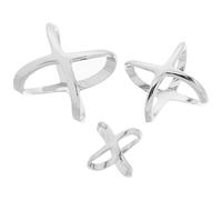 SHINEOFI 3 Pièces Anneaux Foulard X Ajustables Boucles Écharpe pour Châles et T-shirts Accessoires Mode Polyvalents et Maintien Stable