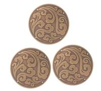 SHINEOFI 3 Pièces Applique Laiton Décorative pour Décoration de Porte de Cabinet Motif de Style Antique Décor Intérieur